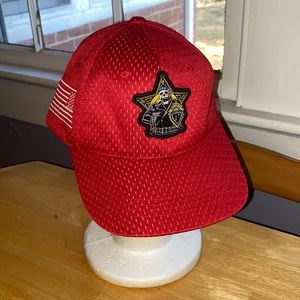 OC baseball style hat red color, cotton made in Bangladesh in great condition